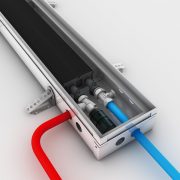 Мини-канал H = 9 см радиатор с головкой в ​​лотке